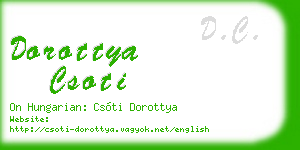 dorottya csoti business card
